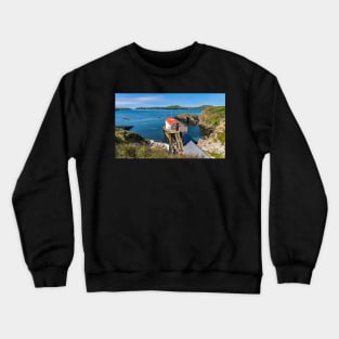 The RNLI lifeboat station in St Justinians, Pembrokeshire Crewneck Sweatshirt